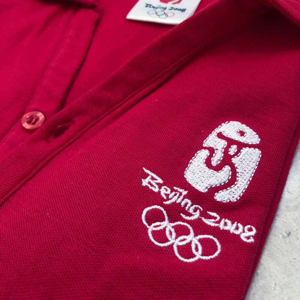 Beijing 2008 Olympics Red Polo Shirt